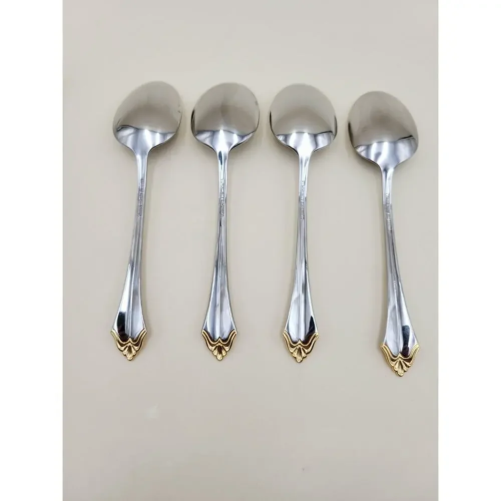 Oneida Community Golden Affection Flatware Set Gold Electroplate Stainless 20pc